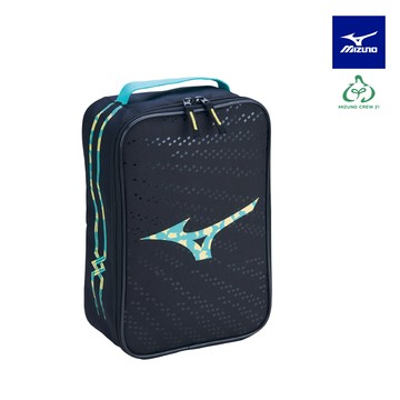 【美津濃MIZUNO】鞋袋 33TMC00702P (黑x黃x冰藍)(3入裝)