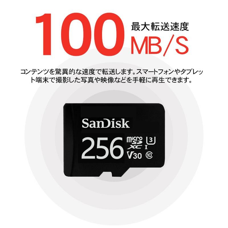 SanDisk マイクロSDカード 256GB×3