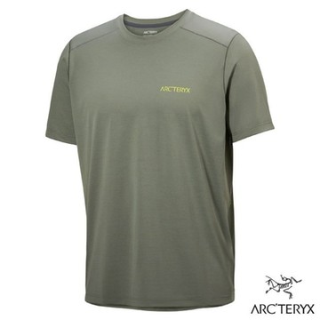 【ARCTERYX 始祖鳥】男 Cormac Arc Bird Logo 吸濕排汗透氣短袖圓領衫.T恤.上衣_X000009721 糧草雜綠