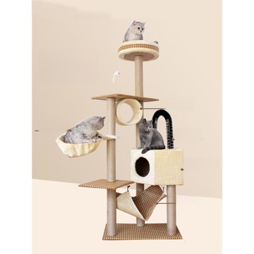 貓爬架貓窩貓樹一體麻繩貓架子貓跳臺貓抓板貓咪玩具用品冬季保暖