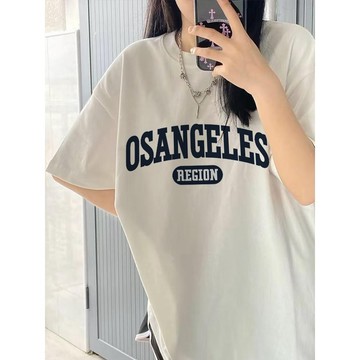 顯瘦遮肉 100%純棉 t恤 短袖上衣女 oversize t恤 純棉 t恤 美式短袖 寬鬆上衣 印花t恤 蓋屁股上衣