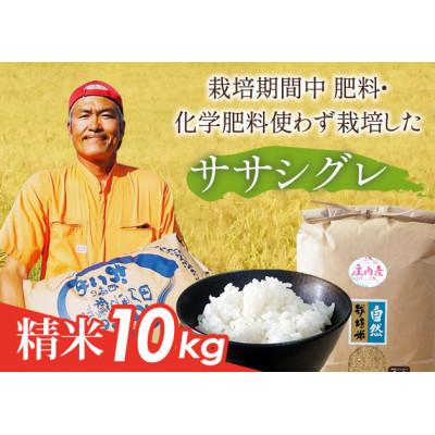 ふるさと納税 山形県 山形県庄内産 栽培期間中肥料・化学肥料不使用で栽培した ササシグレ精米10kg