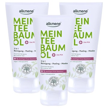 alkmene 歐珂蔓 我的茶樹精油3合1臉部去角質  150ml  3條
