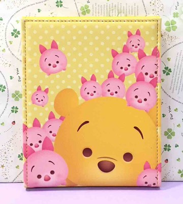 【震撼精品百貨】Winnie the Pooh 小熊維尼~三折鏡~Q版黃點#70112