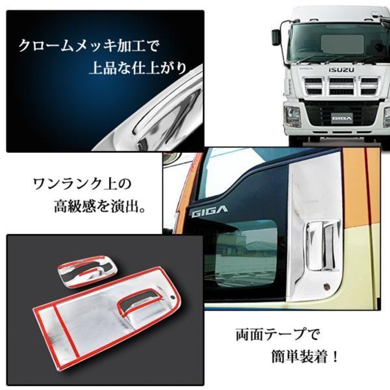 いすゞ ギガ 320フォワード メッキ ドアハンドルカバー 5P imgrc0092430299.jpg