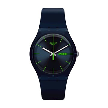 Swatch BLUE REBEL 經典手錶/男錶/女錶/瑞士製造 SO29N704 (41mm)【官方旗艦店】