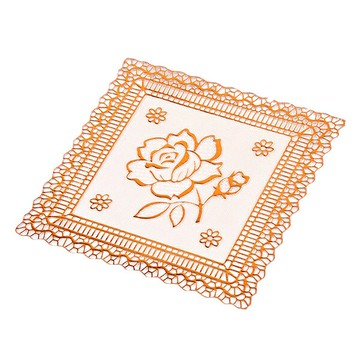 鏤空燙金杯墊 隔熱墊 玫瑰杯墊桌墊 防燙隔熱墊茶杯墊 裝飾餐墊 贈品禮品