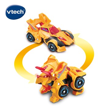 Vtech　聲光變形恐龍車-三角龍-克拉斯 _廠商直送