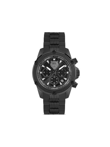 Plein Sport - Hurricane Chrono 44mm - men - stainless steel - One Size - Black