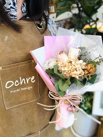 Ochre 各式花束-中型-藍色系-乾燥 韓式 畢業 情人 生日花束