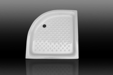 【麗室衛浴】 白色圓弧型陶瓷淋浴底盆時尚 高質感 90*90CM 高度10公分(期貨)