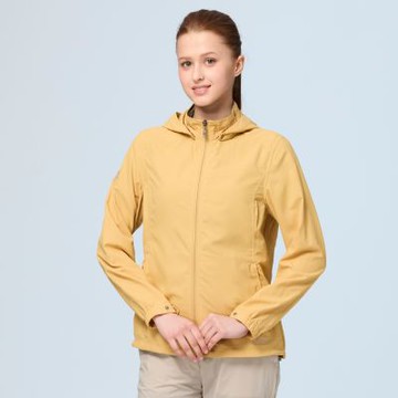 【WILDLAND荒野】女山徑涼風抗UV輕薄外套115 杏黃色