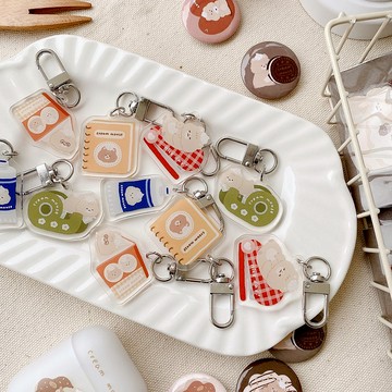 奶油鼠文具屋壓克力小吊飾三代 共5款