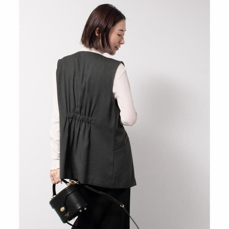 新品 ノーリーズ リネンライクジレ ジレ