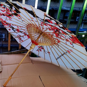 油紙傘加厚古風傘兒童古裝傘古風成人古風防曬傘舞蹈用傘舞傘長桿 z7312