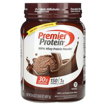 Premier Protein, 全乳清蛋白質粉，巧克力奶昔味，1 磅 8 盎司（697 克）
