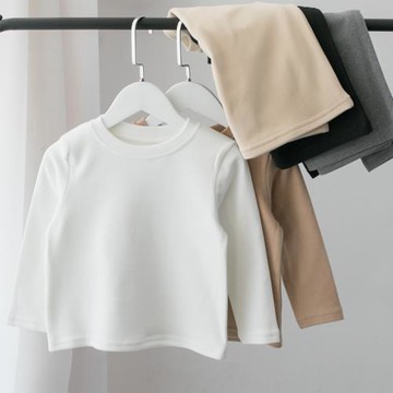 陽離子德絨，兒童打底衫小童寶寶加厚T恤冬季上衣男童女童體恤潮