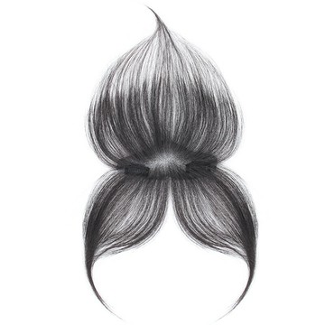 【巴黎精品】現貨+預購 女假瀏海真髮髮片透氣假髮片輕量隱形增髮量假髮接髮-八字瀏海5*13cm手織2色a1fn4