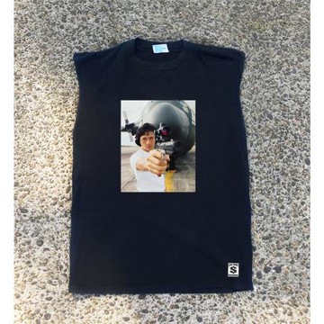 王有病工作室 240G重磅！嘻哈背心加大碼砍袖無袖t男女款復古上衣