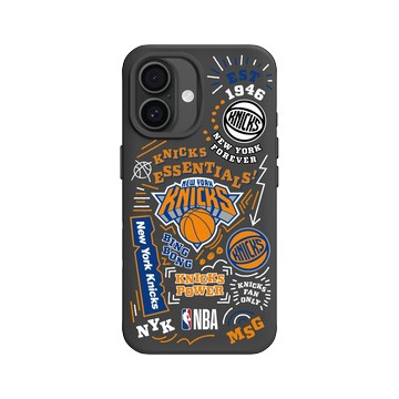 iPhone 16 SolidX 黑 - NBA - 塗鴉系列-紐約尼克 New York Knicks - Graffiti