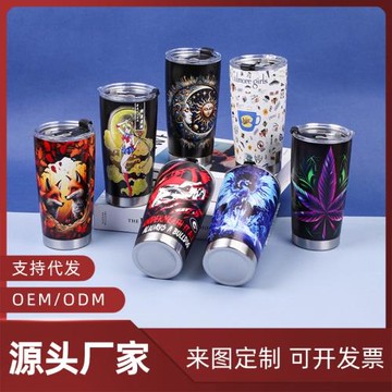 來圖制作3D打印logo水杯20oz汽車杯不銹鋼保溫杯便攜隨手咖啡杯