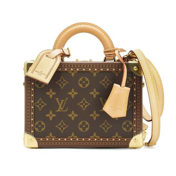 Louis Vuitton 展示品 Petite Valise 帆布印花手提斜背兩用硬箱包-M(M20468-咖)