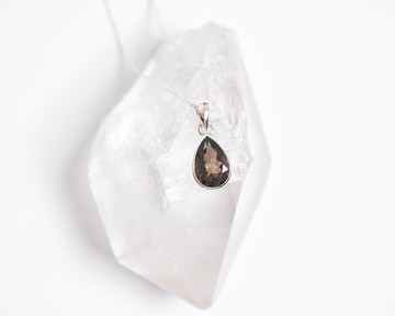 煙水晶 銀925 項鍊