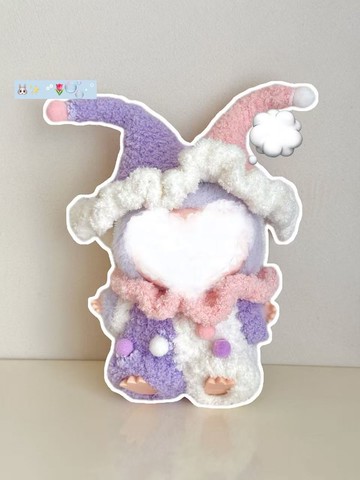 夢幻粉紫撞色小丑精靈主題娃衣|適用15/17cm潮流公仔