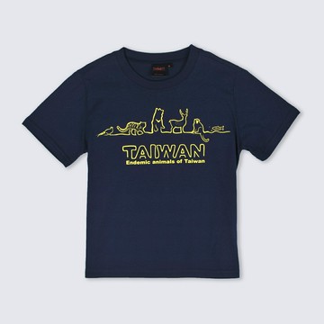 MILU 台灣故事 兒童 T-Shirt / 串連生命 Taiwan (藍) / 台灣製 純棉