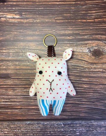 條紋褲小點-小鹿鑰匙圈