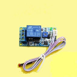 【AI電子】*(12-15)帶線 12V光控開關　光敏電阻加繼電器模塊　光線檢測開關