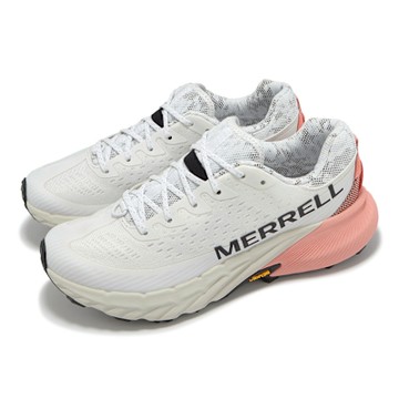 Merrell 越野跑鞋 Agility Peak 5 女鞋 白 粉 緩衝 抓地 戶外 運動鞋 ML068374