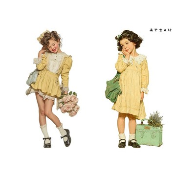 【4 月新品 1】08-121-0174 人物貼紙 春日復古