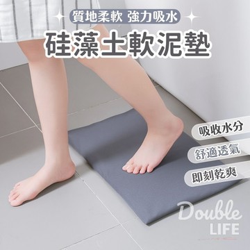 【Double Life】台灣現貨 浴室吸水硅藻地墊 浴室腳踏墊 吸水地墊 廚房地墊  居家地墊 地墊 腳踏墊 硅藻地墊