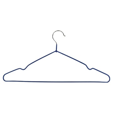 Life 輕巧PVC環保浸膠不鏽鋼防滑衣架 10入/組  40cm x 20cm  藍色  1組