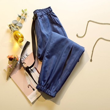 品牌折扣店商場專柜撤柜女裝尾貨清倉夏季高腰薄款小個子休閑褲女