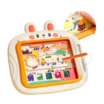 小兔子造型磁力棒走珠迷宮遊戲(手眼協調/耐心訓練)(703)【888便利購】