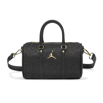 行李袋 Jordan Monogram Mini 黑 金 滿版 旅行包 圓筒包 JD2543016AD-001