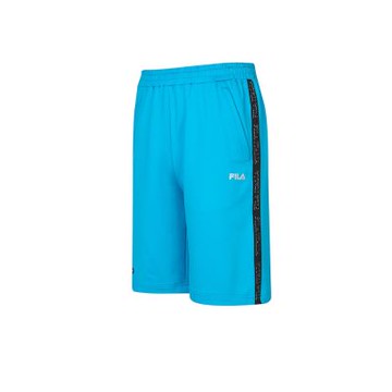 FILA官方直營 男抗UV吸濕排汗針織短褲-藍色 1SHZ-5305-BU