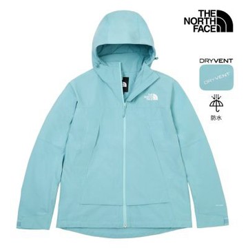 【The North Face 官方旗艦】 北面女款藍色DRYVENT防水衝鋒衣｜8BWEBOA 外套