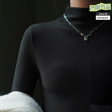 【德絨鎖溫】打底衫 女裝打底衫 修身打底衫 加絨打底衫 保暖打底衫 中領打底衫 高彈修身 純色百搭 秋冬內搭必備 黑色基礎款