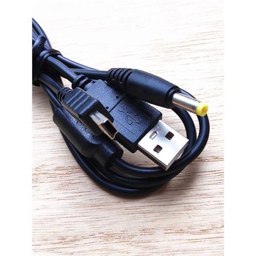 適用PSP2000充電線psp3000數據線充電二合一PSP1000線PSP充電器