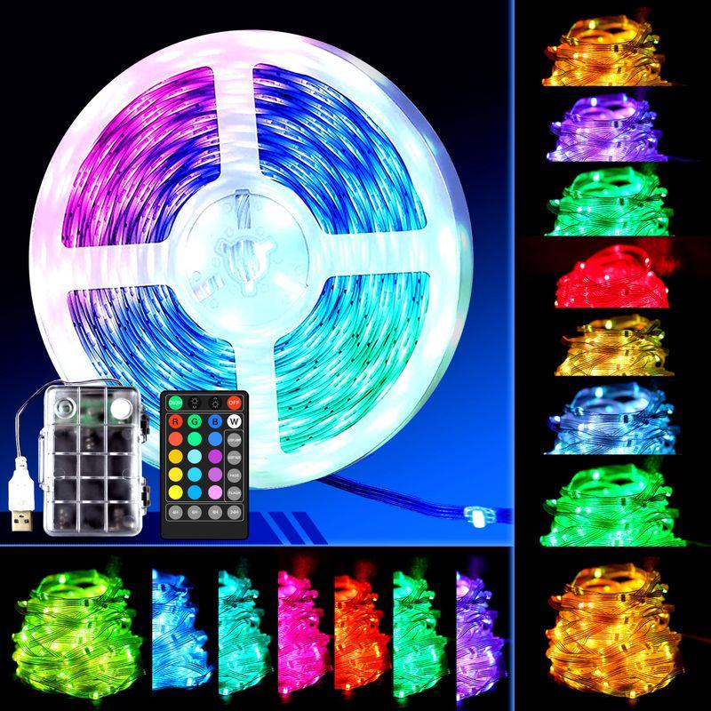 16色 LEDイルミネーションライト 高輝度 大粒子LED TPE超耐久性シース USB 2-in-1バッテリーボックス 屋外屋内ガーデンラ 通販  LINEポイント最大0.5%GET LINEショッピング