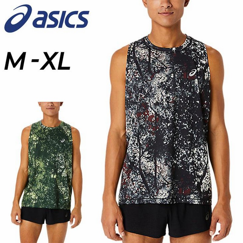 アシックス ノースリーブシャツ asics シングレット グラフィック プリントT ランニング マラソン ジョギング 陸上 トレーニング  スポーツウェア /2011C932 | LINEブランドカタログ