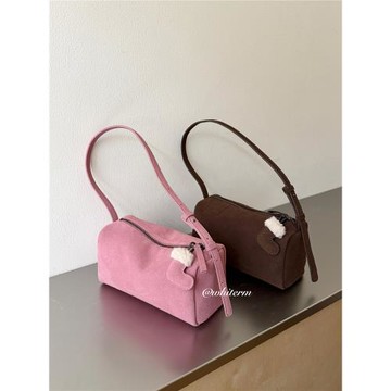 肉肉陳Whiterm韓版秋冬新款磨砂小靴子吐司包單肩斜跨通勤筆筒包