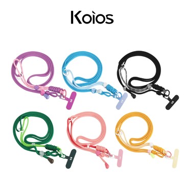 【Koios】手機掛繩│彩色編織手機掛繩 可調長短 二合一變形掛繩 贈掛繩墊片 短繩 長繩 尼龍掛繩 手機背帶 手機背繩