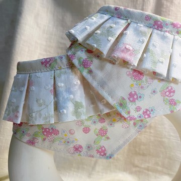 發裁手作。Facai Handmade 寵物領巾 毛孩瑪格領_莓點點