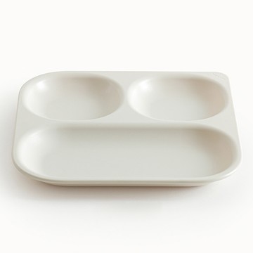 Takgaon 兒童方形Ecozen三格餐盤 象牙白  1個  餐盤