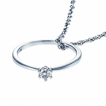ALUXE 18K金 BabyRing鑽石項鍊 六爪鑲 BB0088