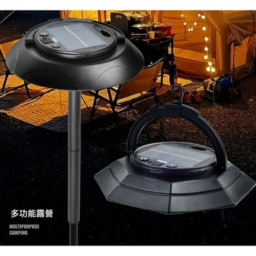 戶外太陽能充電插地燈庭院LED充電燈防水感应式手提露營燈擺攤野外燈應急照明十米七彩燈帶氛圍串燈